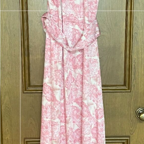 Sachin + Babi Pink and White Halter Maxi Dress - Picture 5 of 7